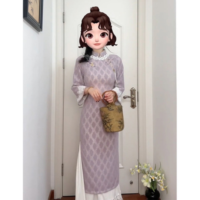 新中式旗袍2024秋冬季新款