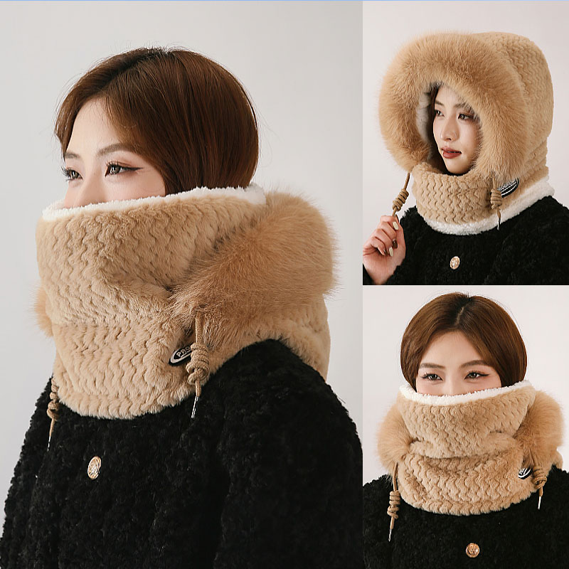 围脖帽冬季保暖帽子口罩围巾一体