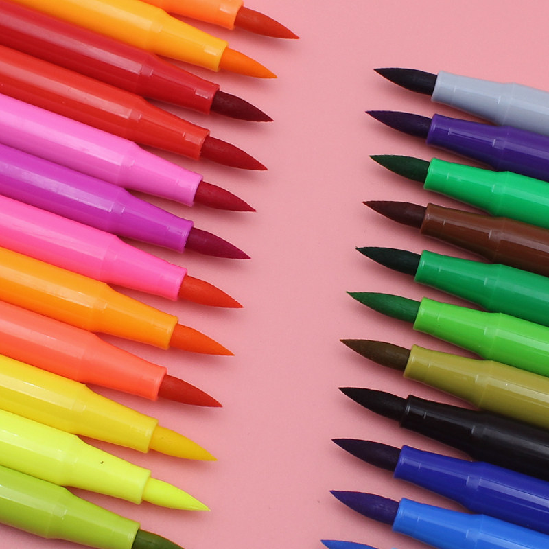 中彩软头水彩笔套装儿童幼儿园小学生宝宝用48色36色24色可水洗彩色笔