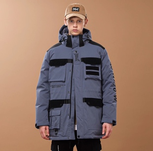 潮牌everlast艾华朗机车设计师款羽绒服E141025011