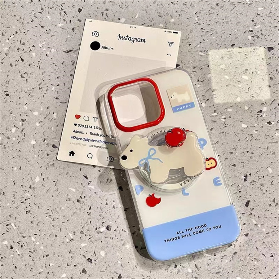 超萌接接小狗磁吸支架适用小米14手机壳12软mix4防摔civi3全包10青春版60女k70红米turbo3/note13pro/k50至尊