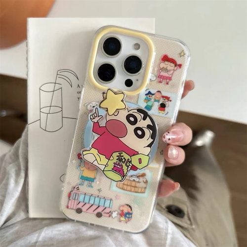 波点插画小新磁吸支架适用OPPOreno9手机壳10pro软a58/a93/6女72k12x防摔findx7pro/x6/A2pro个性k9创意A1a55