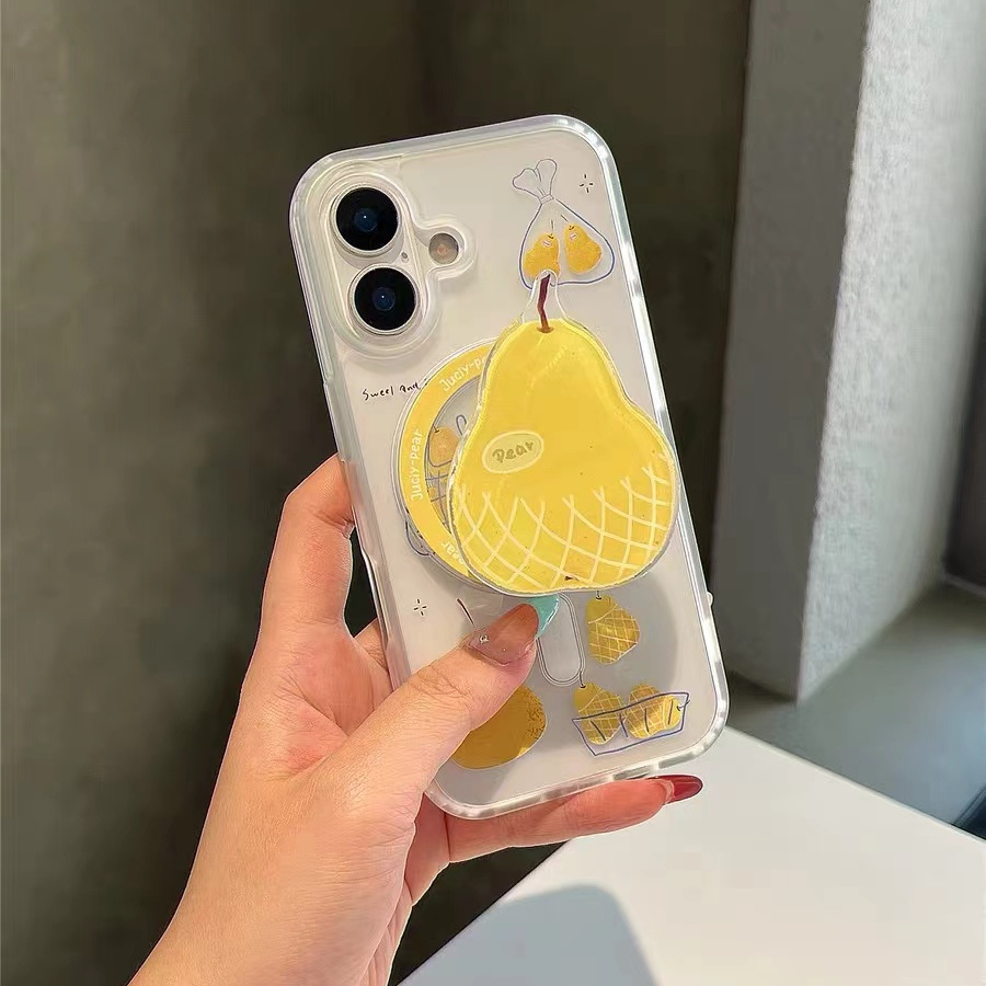 ins水果雪梨磁吸支架适用红米k70手机壳60e/40/50note13pro软11防摔8/9全包turbo3女12/k50游戏增强至尊版小