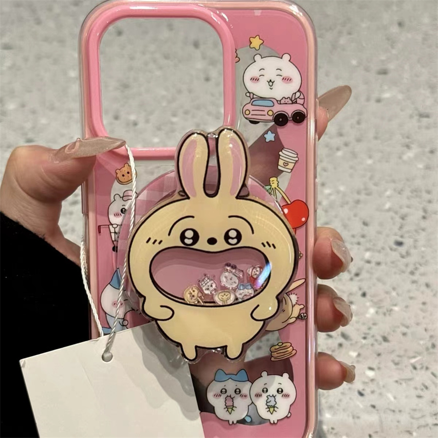 大嘴乌萨奇萌磁吸支架适用小米14手机壳12软mix4防摔civi3全包10青春版60女k70红米turbo3/note13pro/k50至尊