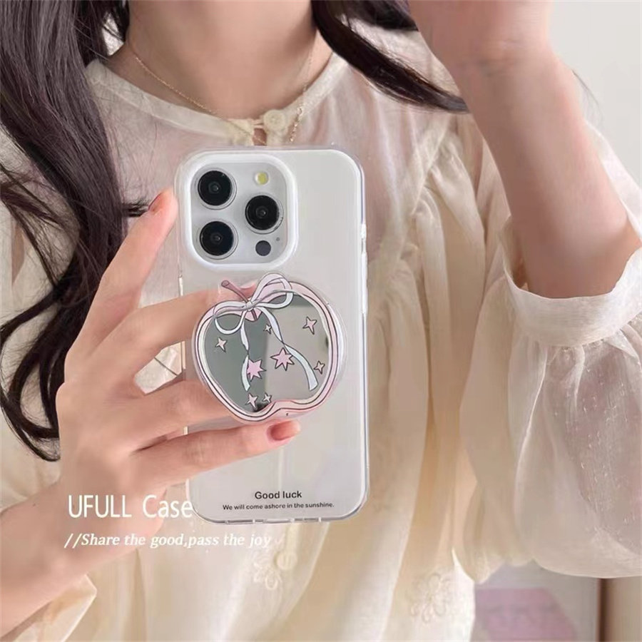 简约苹果镜面磁吸支架适用小米14手机壳12软mix4防摔civi3全包10青春版60女k70红米turbo3/note13pro/k50至尊