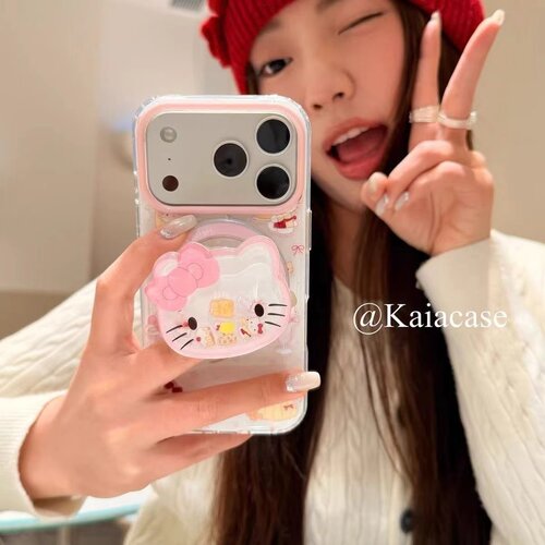 蛋糕布丁KT猫磁吸支架适用华为nova11手机壳9se/7/8软防摔Mate60全包p50e麦芒20/p70/女p40pro+畅享60/20/P30