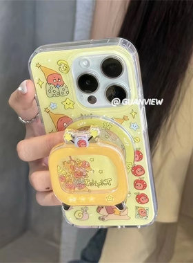 娃娃机星星人磁吸支架适用vivox90手机壳防摔y33s软壳y52s/s16s7女y30全包y200X100软X60PRO+/y35/y78/18创意