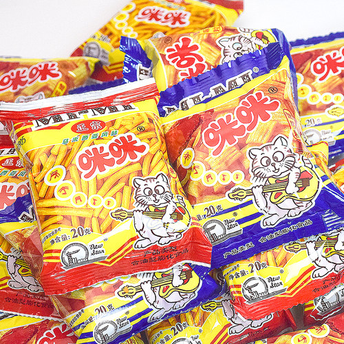 咪咪虾条正宗马来西亚风味蟹味粒办公室招待小包零食20g连包批发