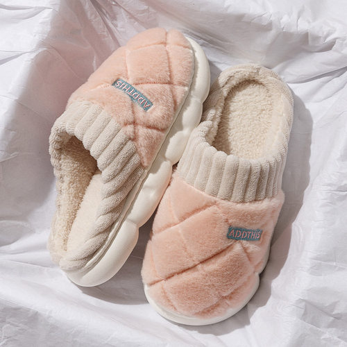 桃印家用情侣棉拖鞋女士