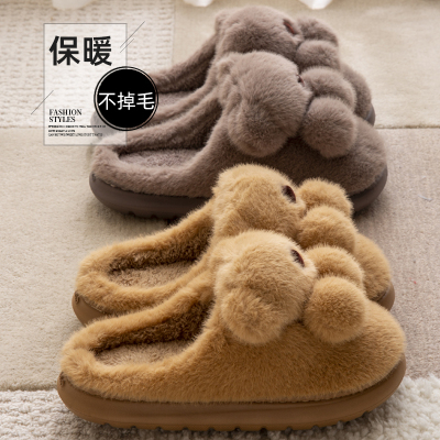 可爱小熊棉拖鞋女士冬季