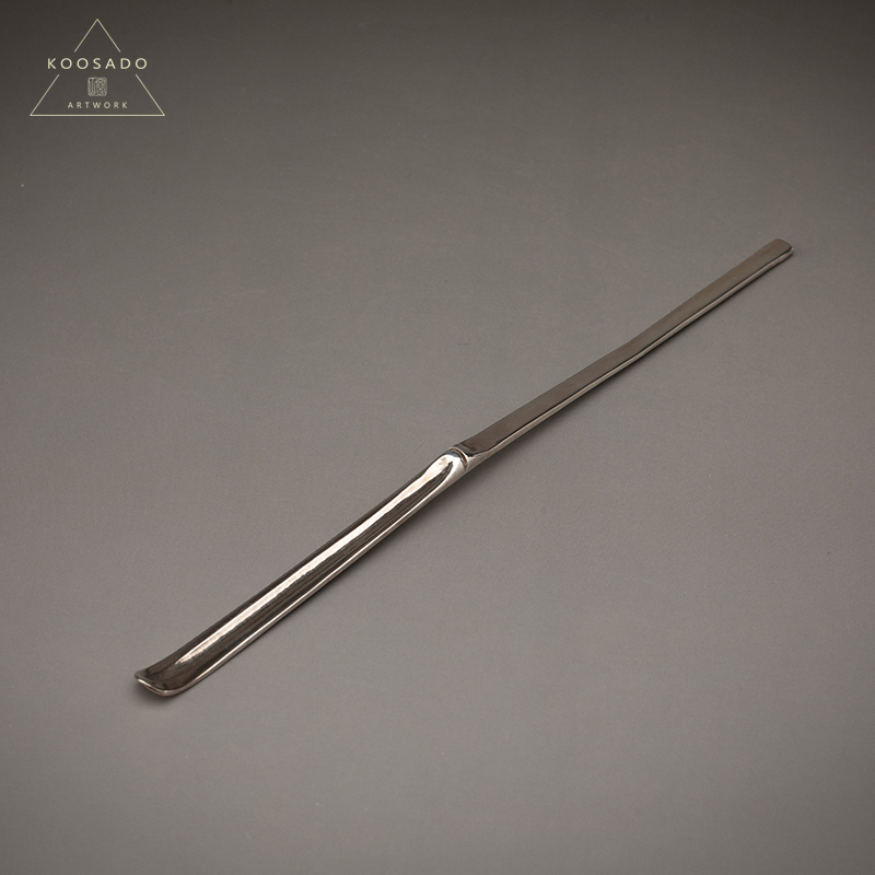 竹节六君子配件手工足银茶勺