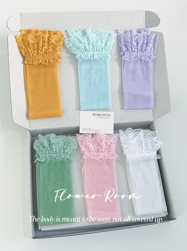 Flower Room*蕾丝花边过膝袜女日系超薄款性感纯欲风长筒丝袜舒适