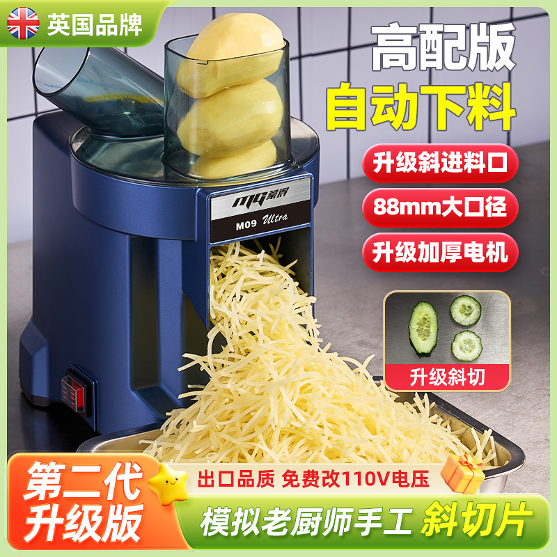 蒙得商用切菜机切丁神器多功能切粒机电动斜切切片机全自动土豆丝