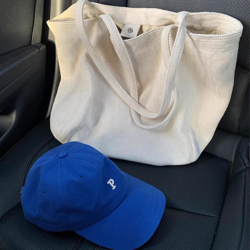 韩系大容量慵懒风休闲百搭帆布包简约通勤手提单肩腋下包购物大包