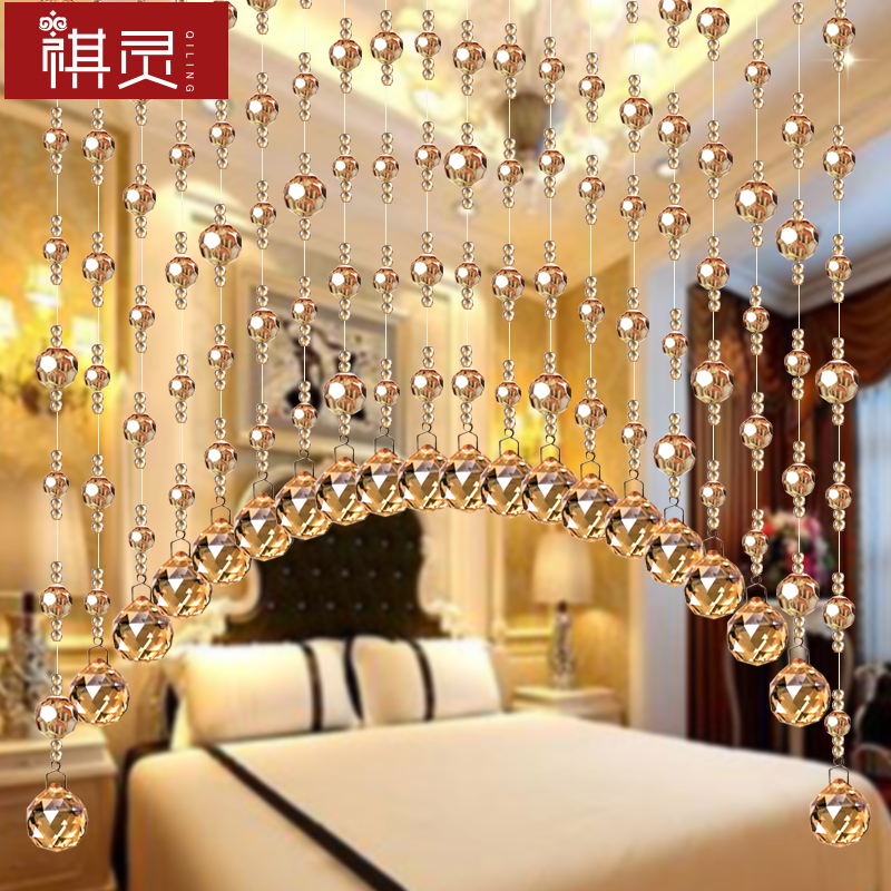 门帘珠帘水晶隔断客厅玄关屏风卫生间卧室过道风水装饰珠链免打孔 Изображение 1 门帘珠帘水晶隔断客厅玄关屏风卫生间卧室过道风水装饰珠链免打孔 Изображение 1
