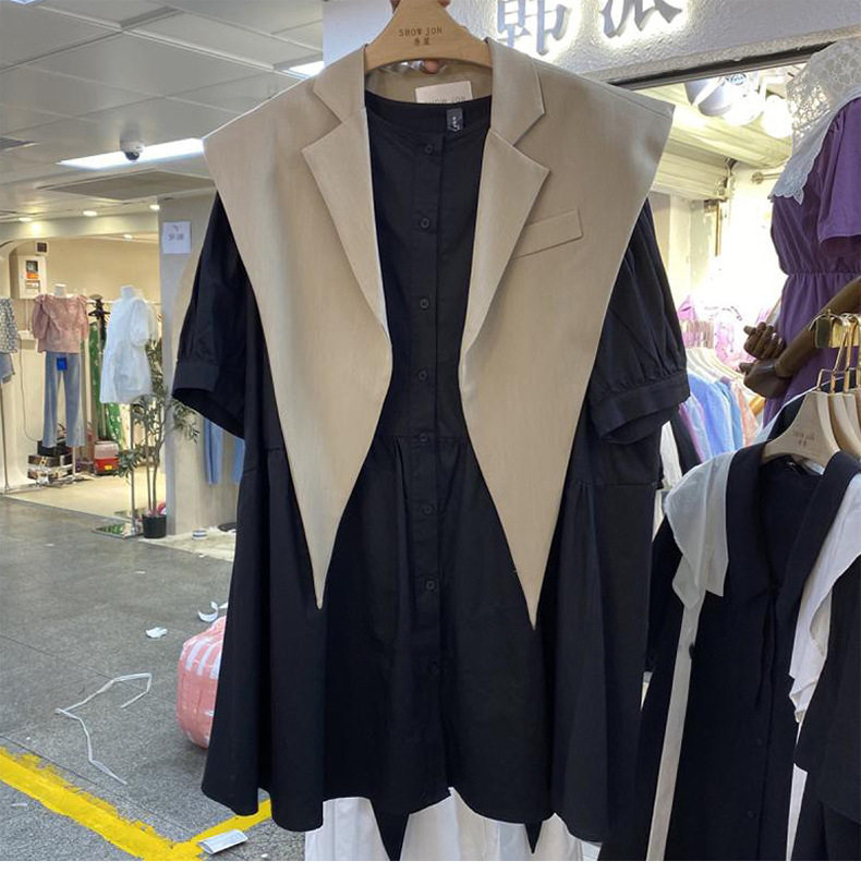 韩版时尚三角披肩西装假领子女夏季搭配衬衫裙外搭西服领装饰搭肩