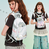 LOLA DESIGN天使波点双肩痛包 斜挎痛包日常出游通勤晒娃吧唧背包