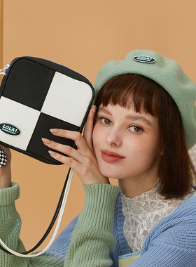 LOLA DESIGN「断色特惠」单肩包 ins复古风包包 学生可爱迷你小包