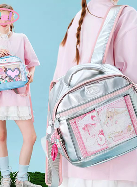 LOLA DESIGN电视机双肩痛包 25年秋冬新品可爱原创吧唧漫展娃背包