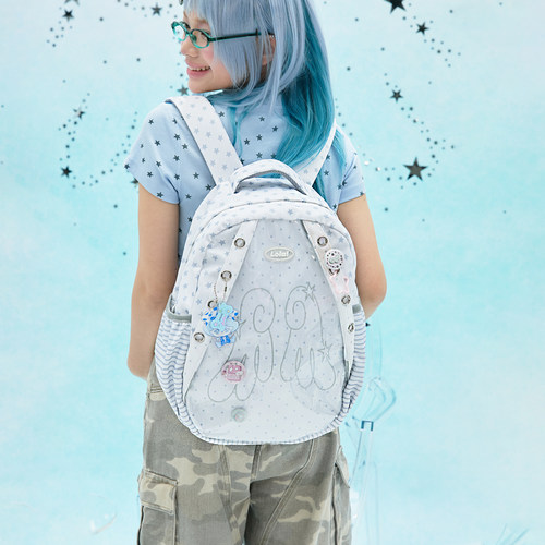 LOLA DESIGN翅膀双肩痛包女高中生书包女大学生Y2K二次元追星背包