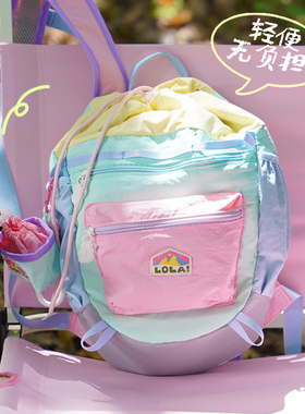 LOLA DESIGN轻便登山旅行小背包 户外书包女生大学生小型双肩包包