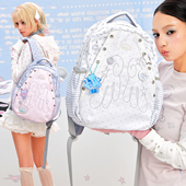 新年礼物LOLA DESIGN可爱波点双肩包 少女书包初中女生高中生背包