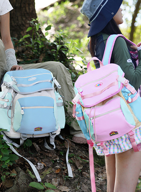 LOLA DESIGN户外出行双肩包 轻便大容量可爱旅行大包包女登山背包