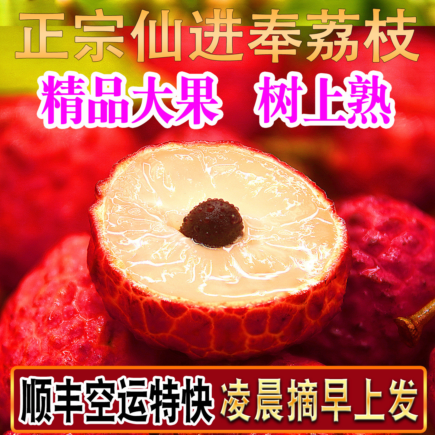 正宗仙进奉荔枝新鲜活2026当季水果整箱荔枝广东茂名荔枝顺丰空运