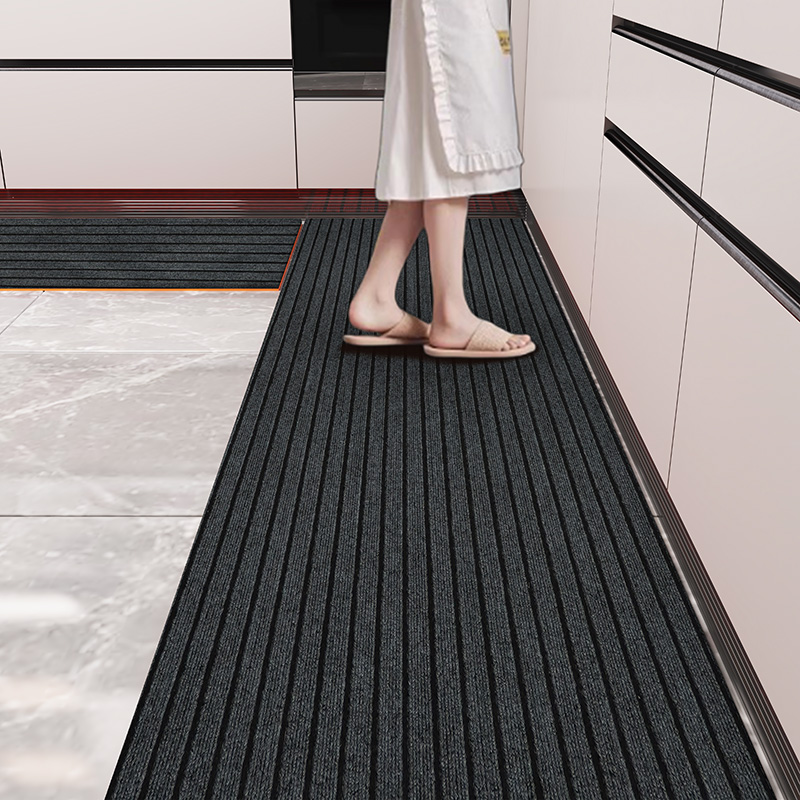 厨房地垫防滑防油可擦免洗防水吸水吸油家用垫子耐脏l型大面积7字