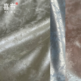 繁花似锦棉提花亲肤汉服面料古装可刺绣宋制设计师春夏款布料