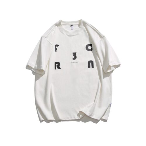 RUIIENRS x FORN3 2025 夏季新款 美式字母印花宽松休闲短袖