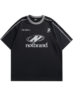 RUIIENRS x Not brand 2024 夏季新款 两条杠印花短袖T恤 T94225