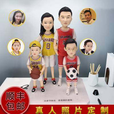 软陶人偶定制卡通泥人真人公仔蜡像玩偶泥塑照片diy生日结婚礼物