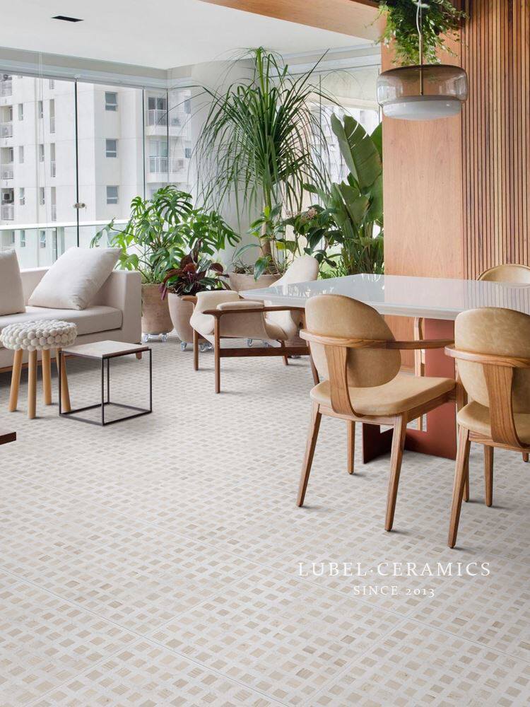 六贝 水泥方块仿古砖瓷砖地砖600x600地板砖卫生间厨房阳台墙砖灰