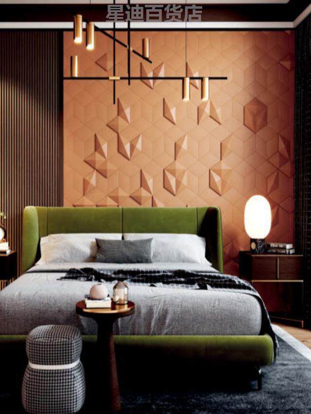 定制客厅沙发硬包酒店装饰浮雕软包精雕图新款简约皮雕电视背景墙