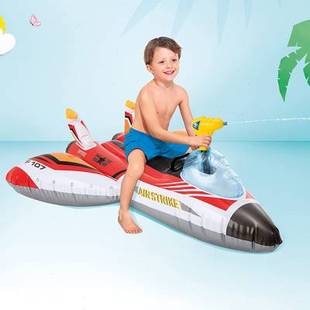 便携儿童水****海盗小船充气坐骑婴儿水上漂浮气垫浮床游泳圈016岁