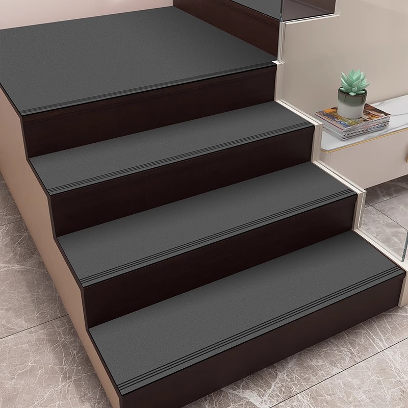 皮革纯色楼梯踏步垫防滑免胶自粘