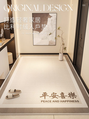 入户地垫进门地毯门口家用门垫防滑客厅轻奢高级耐脏脚垫可裁剪