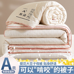 A类大豆纤维被子拉链款子母被二合一学生宿舍冬被加厚保暖棉被芯