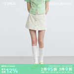 riverstone plus 碎花条纹系扣裙裤女宽松百搭设计感显瘦休闲裤