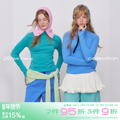 刺绣打底衫 riverstone 上衣 T恤女冬季 加厚修身 plus 高领纯色长袖