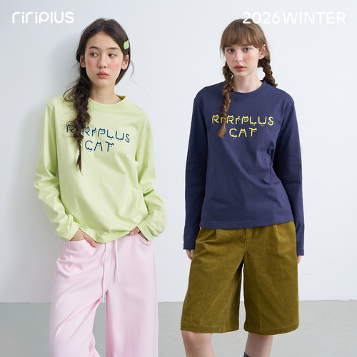 riverstone plus『10/20 20点 新品上新』个性字母印花t恤长袖女
