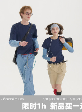 riri plus x rsm 1/11 20:00 买一送一 假两件拼接条纹长袖T恤