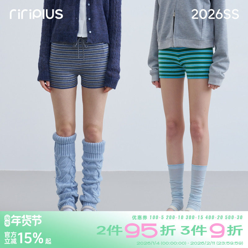 riverstone plus 航海系度假条纹短裤女少女风闲修身显瘦甜美短裤,女装/女士精品,休闲裤,淘宝优惠券,粉丝福利购,淘宝优惠卷