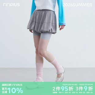 riverstone plus  少女风松紧腰运动蓬蓬裙裤女花苞短裙半身裙