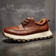 真皮商务休闲运动鞋 帕达索春秋透气男鞋 复古软皮百搭时尚 男240821