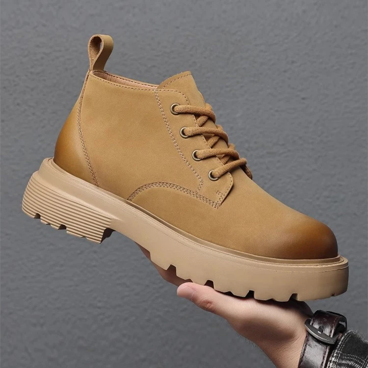 帕达索马丁靴男真皮高帮休闲皮鞋潮流男靴冬季加绒保暖棉鞋240949