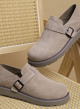 帕达索开车鞋休闲复古勃肯鞋英伦真皮单鞋春新款翻毛皮男鞋250206