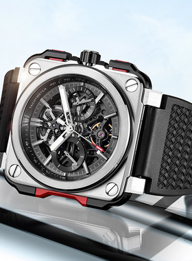 飞克FM507方形手表士全自动机械腕表时尚个性深度夜光防水潜水