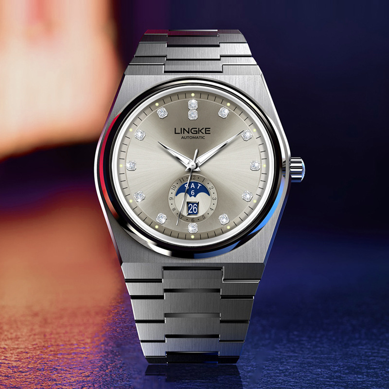 士端全自动机械表进口机芯超薄钢带腕表AUTOMATIC WATCH手表